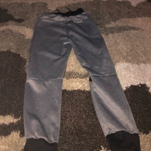 Black and gray joggers